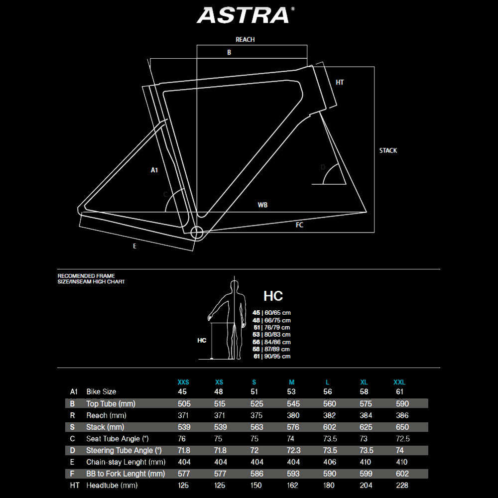 Basso Bikes Astra Black Opal Frameset
